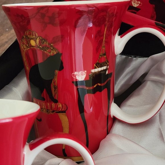 McIntosh 4 piece Mystical and Curious Cats fine bone china mug set - Picture 7 of 14